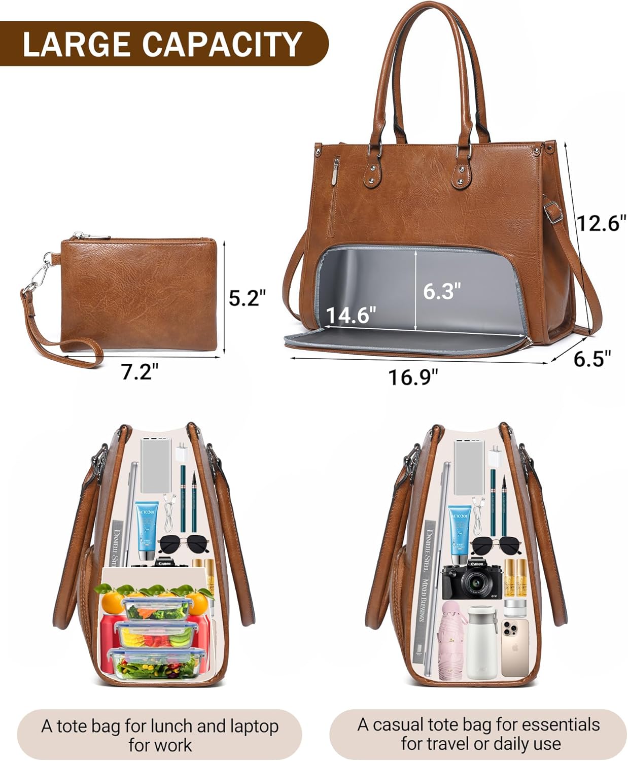 Tote Bag Sublimation - 2 in 1 Laptop Tote Bag