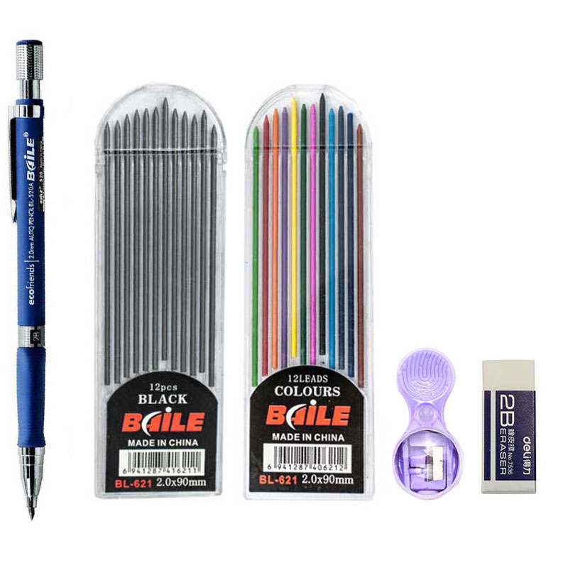 2.0mm Mechanical Pencil Set 2B - đánh giá và giá Staedtler Pencil Lumocolor