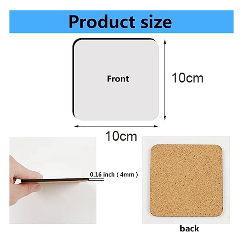 12 Pcs Sublimation Square Coas - đánh giá và giá Coaster Sublimation Blank