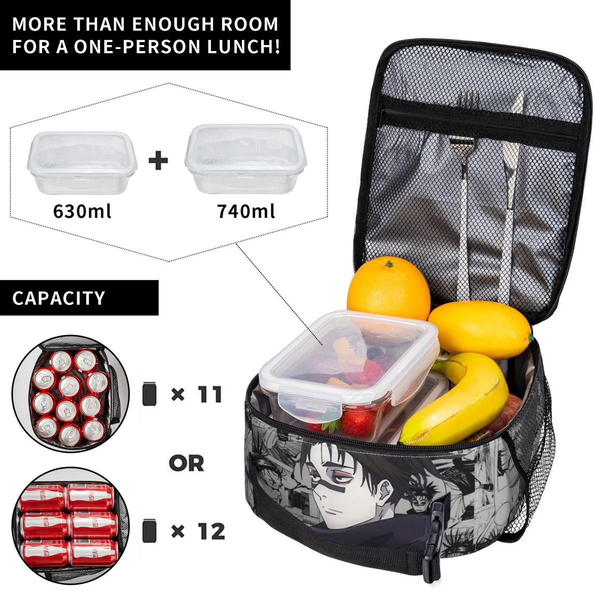 Choso Manga Insulated Lunch Ba - đánh giá và giá Tote Bag Sublimation