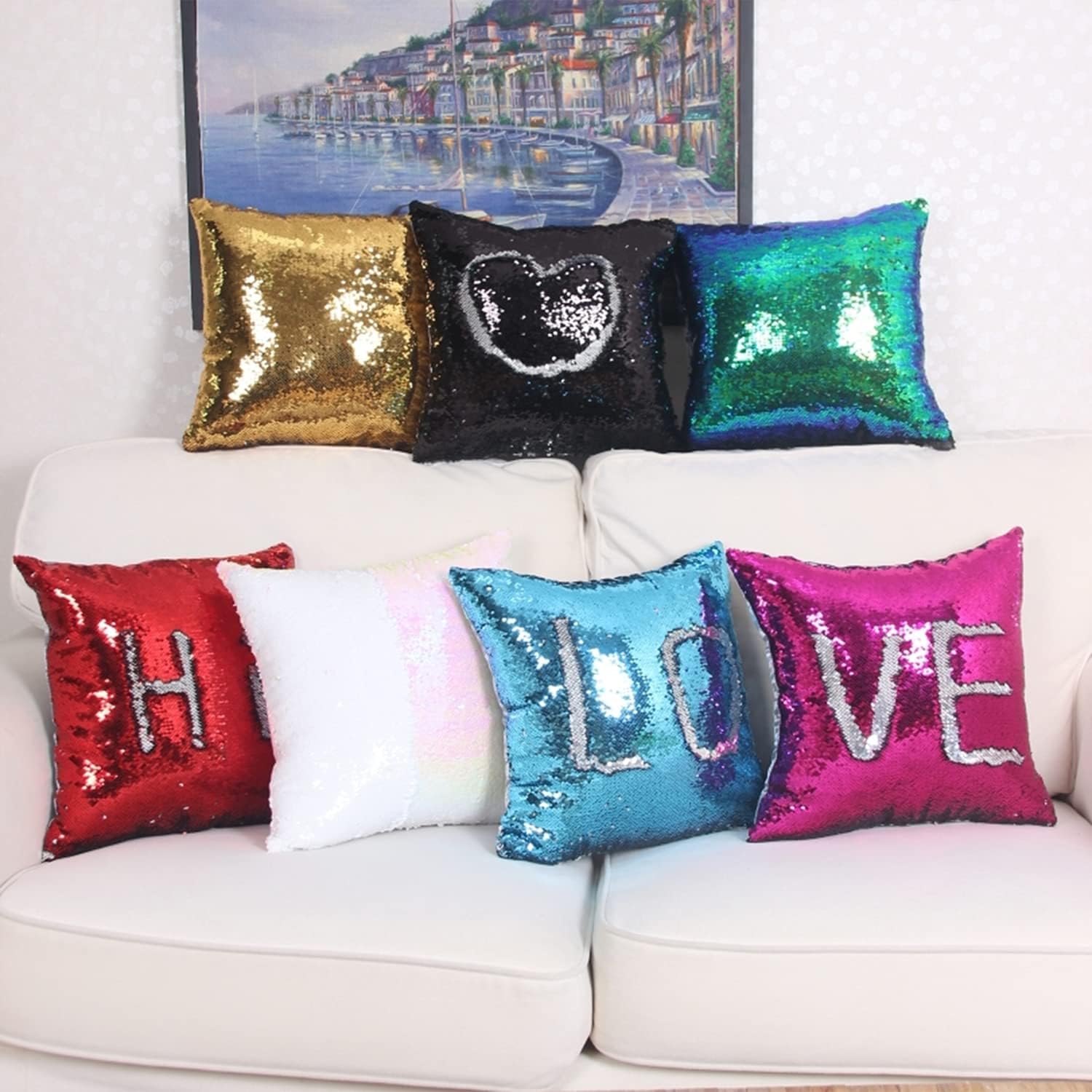 10pcs Painting Fabric Sublimat - đánh giá và giá Pillow Cover Sublimation